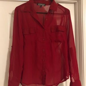 Button up shirt, sheer